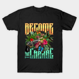 Gun Shooting Butterflies -  Become the Change T-Shirt